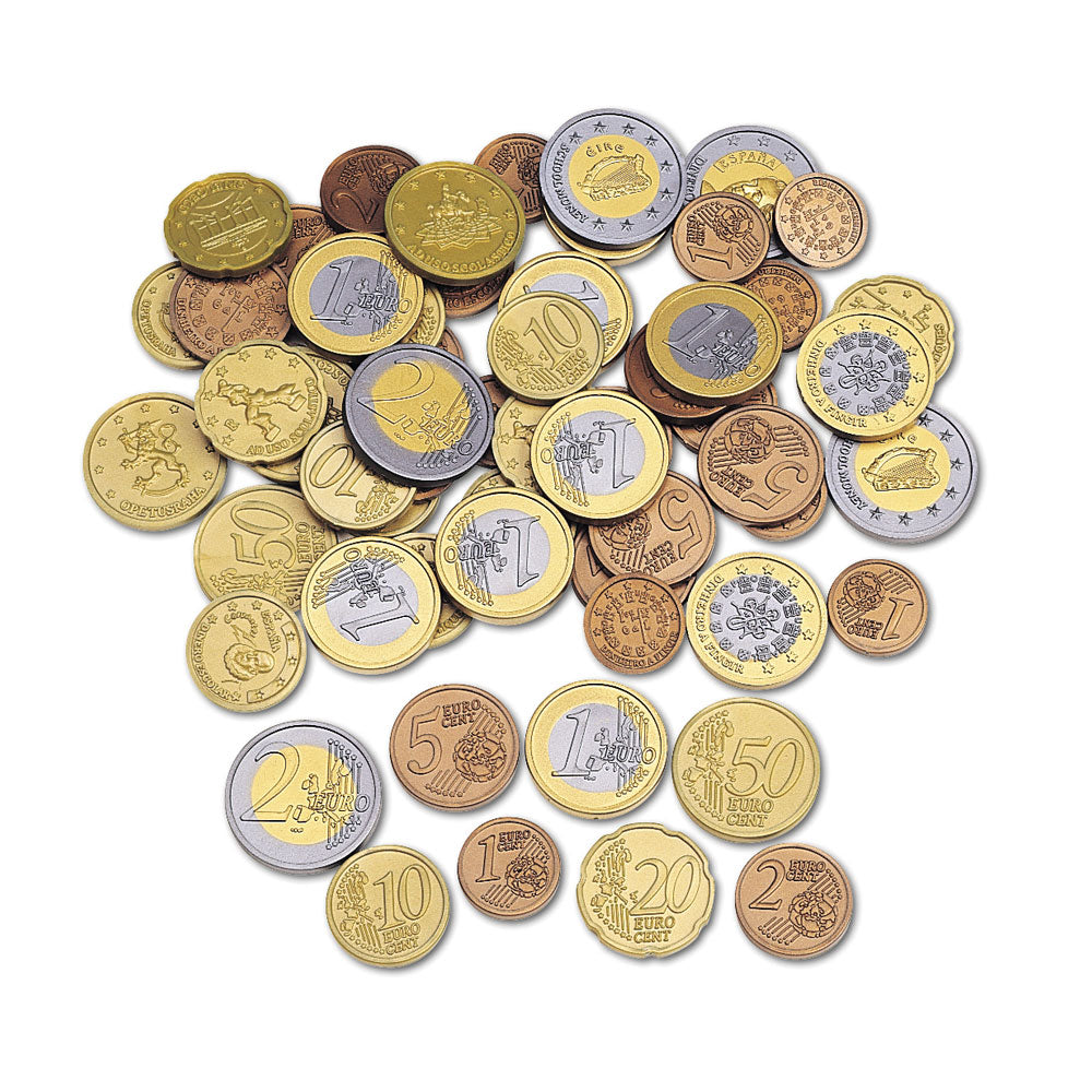 100 Pièces de monnaie en Euros Argent Factice Mathématiques Quotidien - jilu