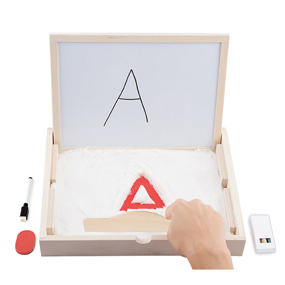 Tableau multi-sensoriel de pré-écriture Pédagogie Montessori Akros - Jilu