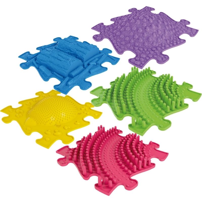 HB.YE Dalles Sensorielles – Tapis De Massage Pour Enfants Autistes, 10 Disques Tactiles En Silicone 25 Cm, Jouet Éducatif Multisensoriel Pour Stimuler L'Équilibre Et La Coordination