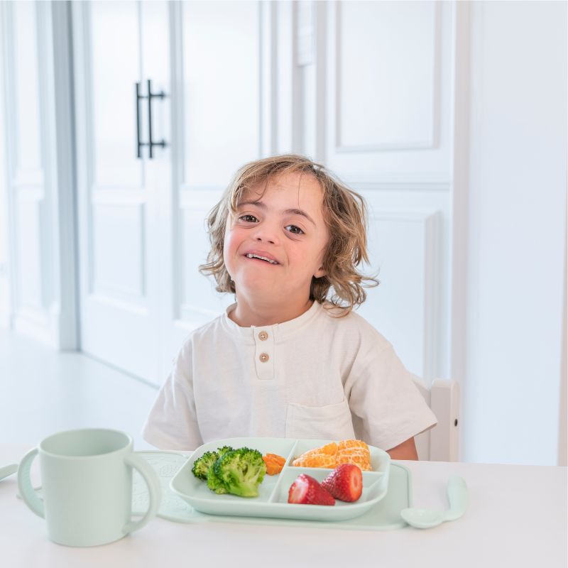 Coffret repas vaisselle menthe - Aide au repas et autonomie - Jilu