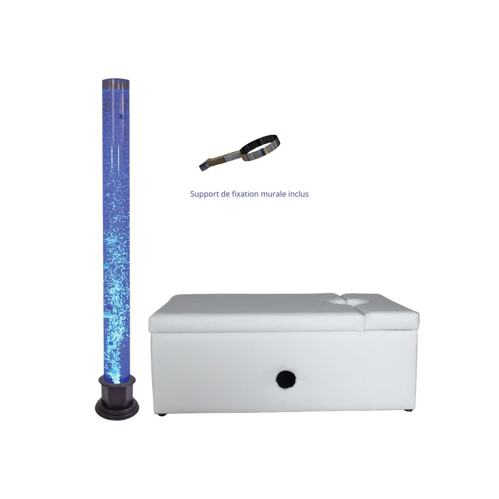 Kit tube à bulles avec grand tube, contour rembourré et support