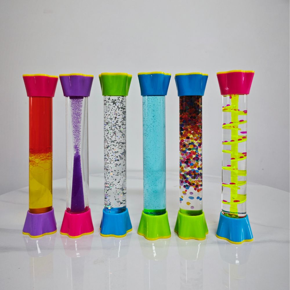 Sablier lesté Confettis - Jouets sensoriels enfants TSA Autisme