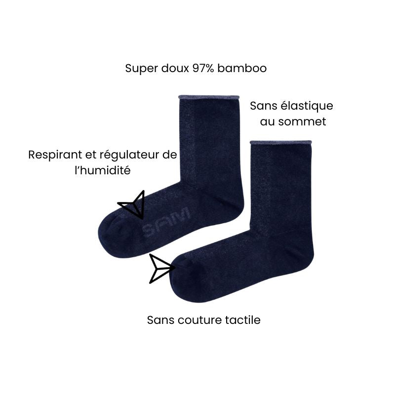 Chaussettes super douces qui ne grattent pas bambou - Autisme, TSA