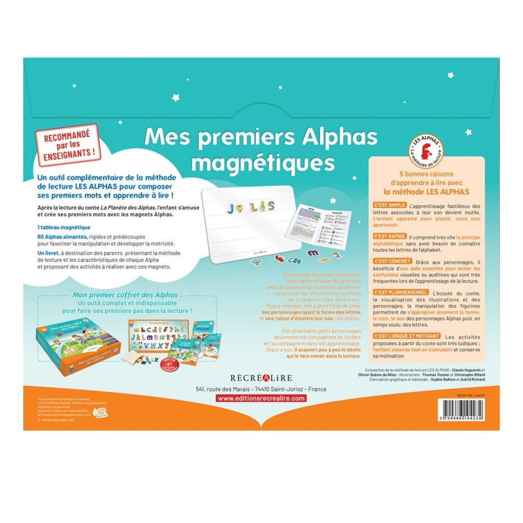 Ardoise Magnétique Les Alphas - Tableau écriture lecture école maternelle