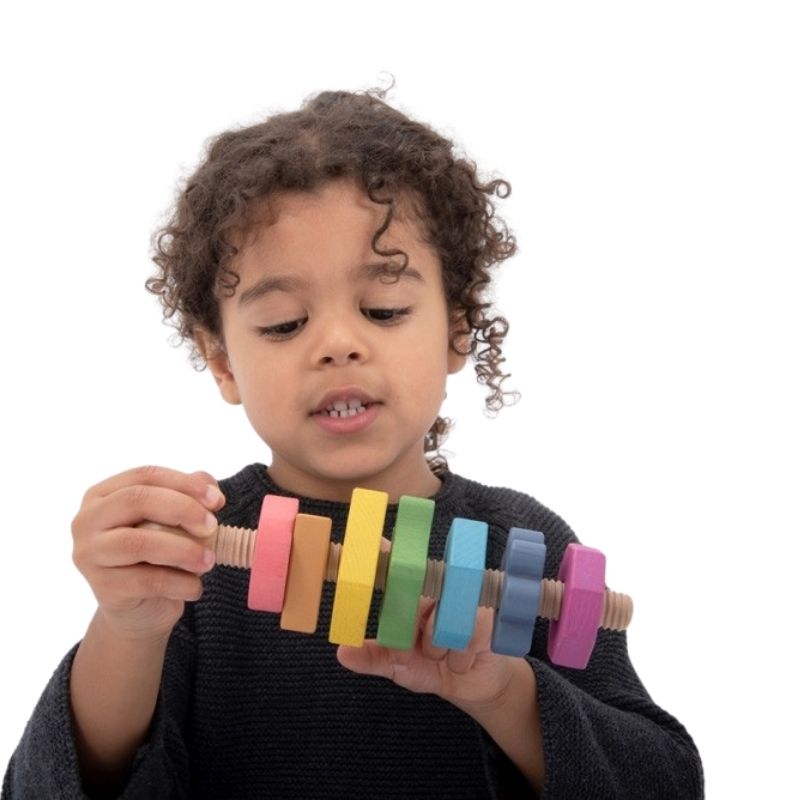 Boulon en bois Montessori TickiT® - Jouets sensoriels pour enfants