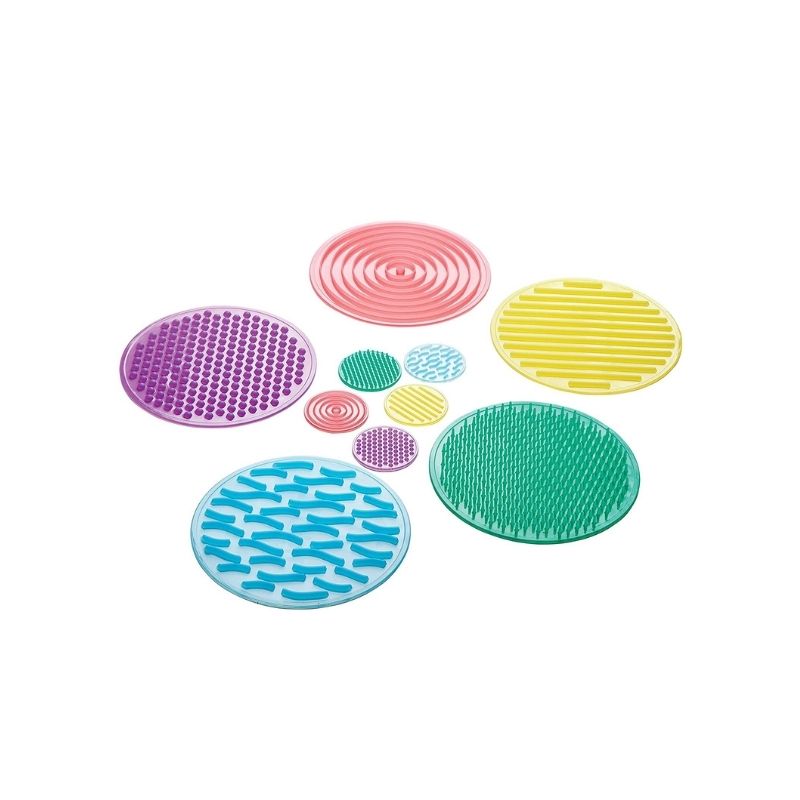 Parcours de motricité tactile - 10 disques circulaires texturé Tickit - Jilu