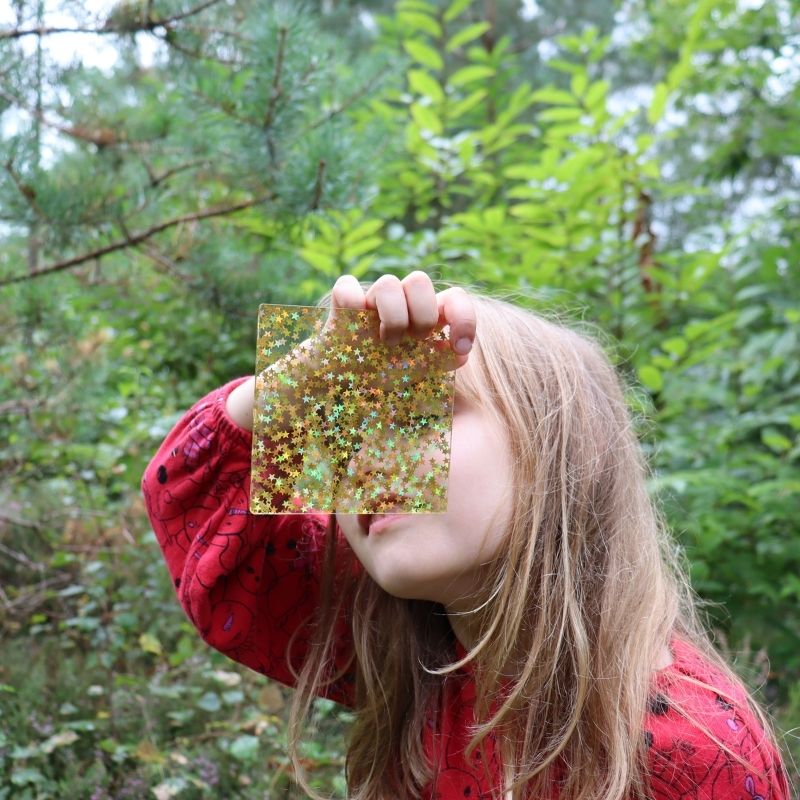 Formes scintillantes paillettes Arc-en-ciel TickiT Géométrie Sensoriel - Jilu