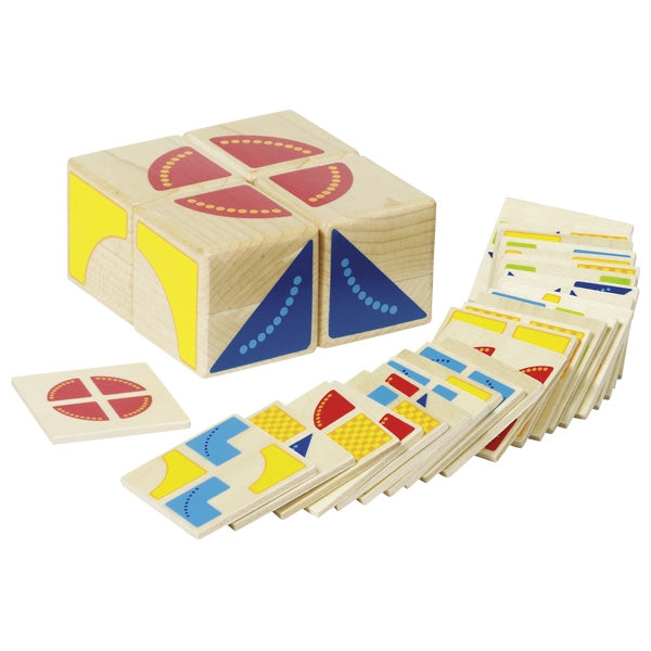 Puzzle en bois cubes Goki - Jeux et jouets sensoriels pour enfants
