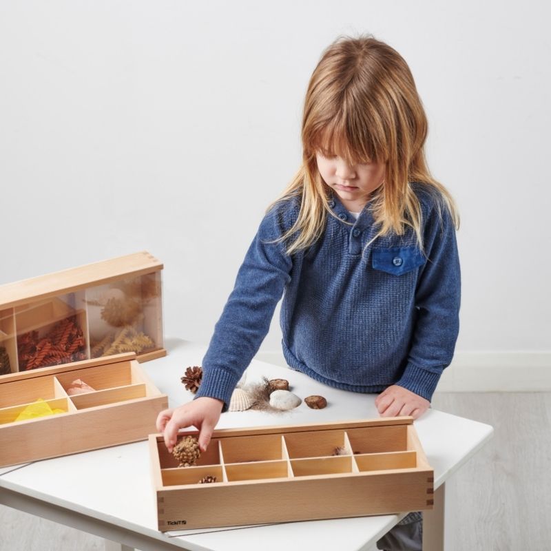 3 Coffrets découverte en bois - Montessori Jouets en Bois - Jilu