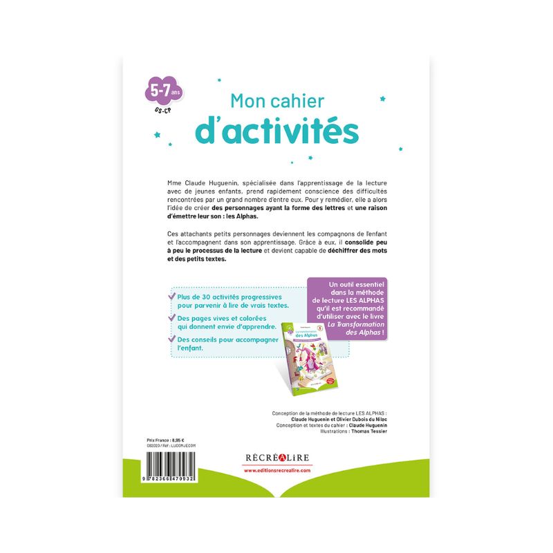 Cahier d'activités Les Alphas - Je commence à lire - Jilu