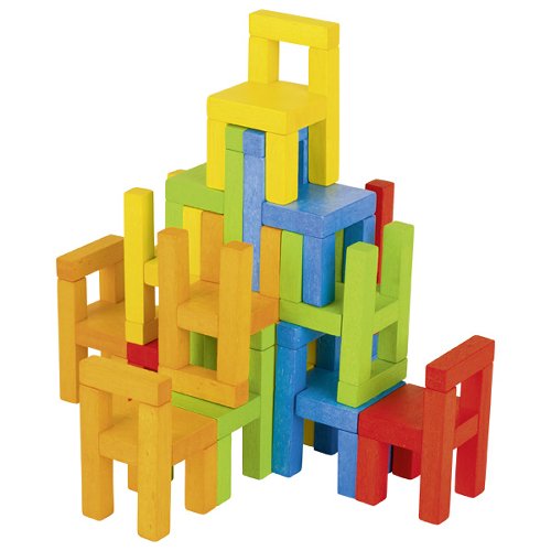Jeu de balancier en bois, les chaises Jeux de Construction Montessori - Jilu