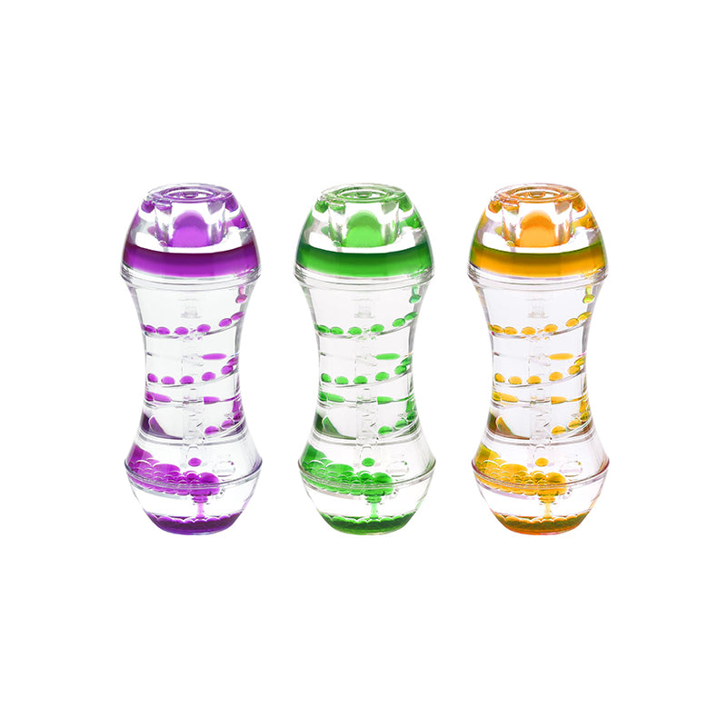 3 sabliers sensoriels à bulles colorées