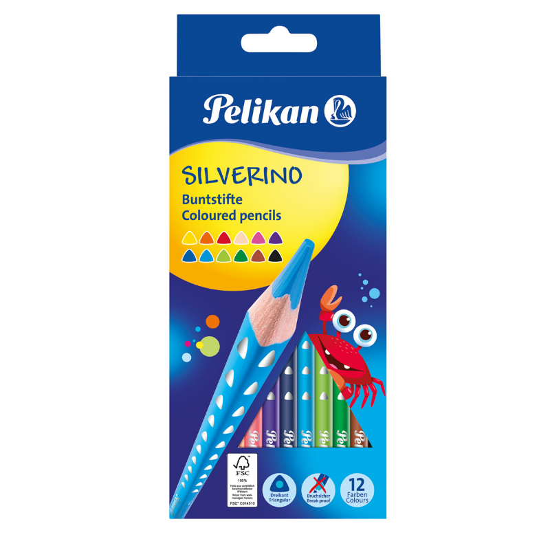 Crayons de couleur Pelikan - Fournitures scolaires ergonomiques - Jilu