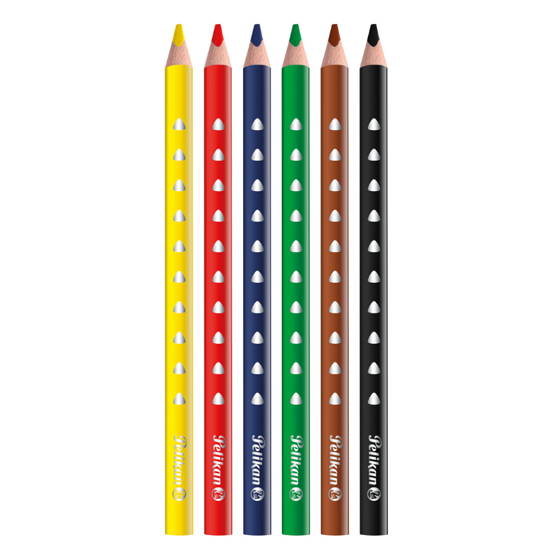 Crayons de couleur Pelikan - Fournitures scolaires ergonomiques - Jilu