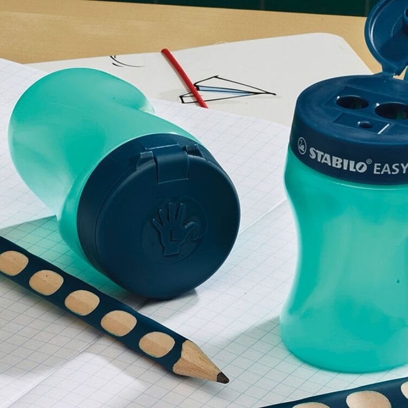 Taille crayon ergonomique STABILO droitier et gaucher fournitures CP