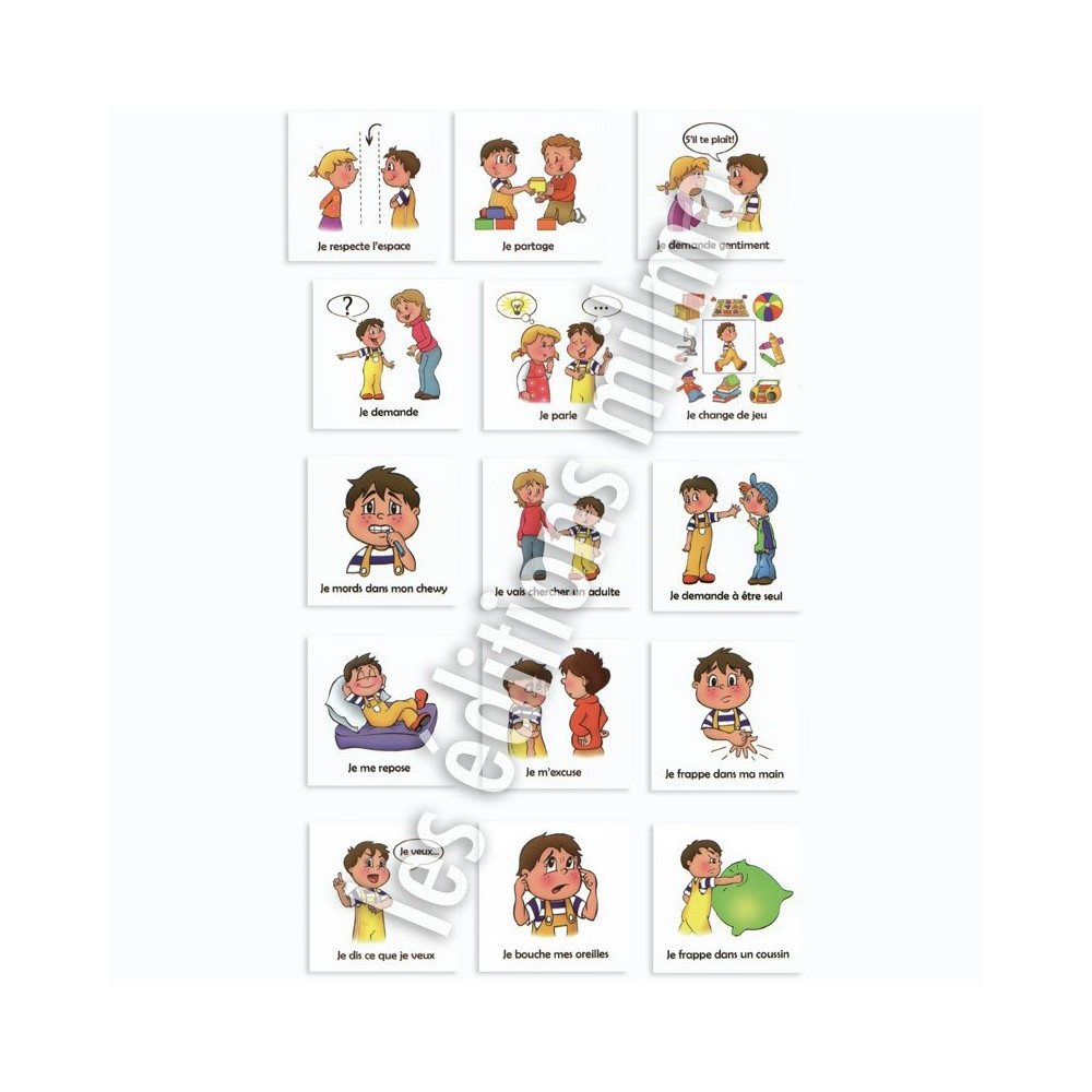 Pictogrammes - Volcan des Emotions Pictogrammes - Milmo - Autisme TSA 